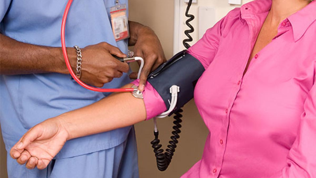 Nurse with patient