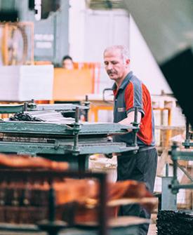 Worker in factory